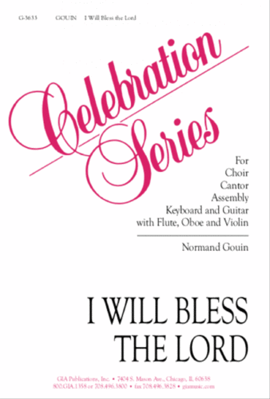 I Will Bless the Lord I Will Bless the Lord 4-Part scores gallery preview page 1