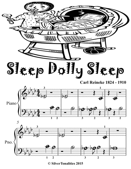 Sleep Dolly Sleep Beginner Piano Sheet Music 2nd Edition