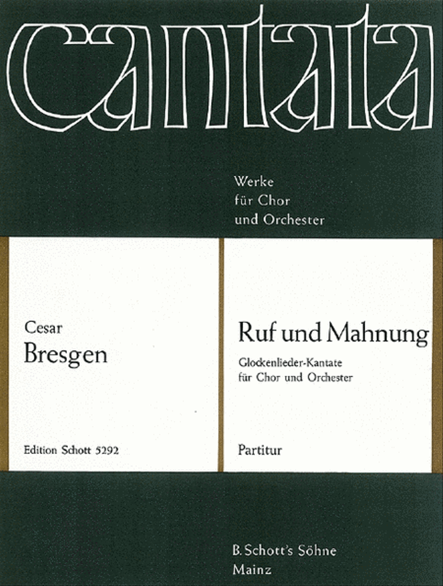 Ruf Und Mahnung Kantate Score SSA scores gallery preview page 1