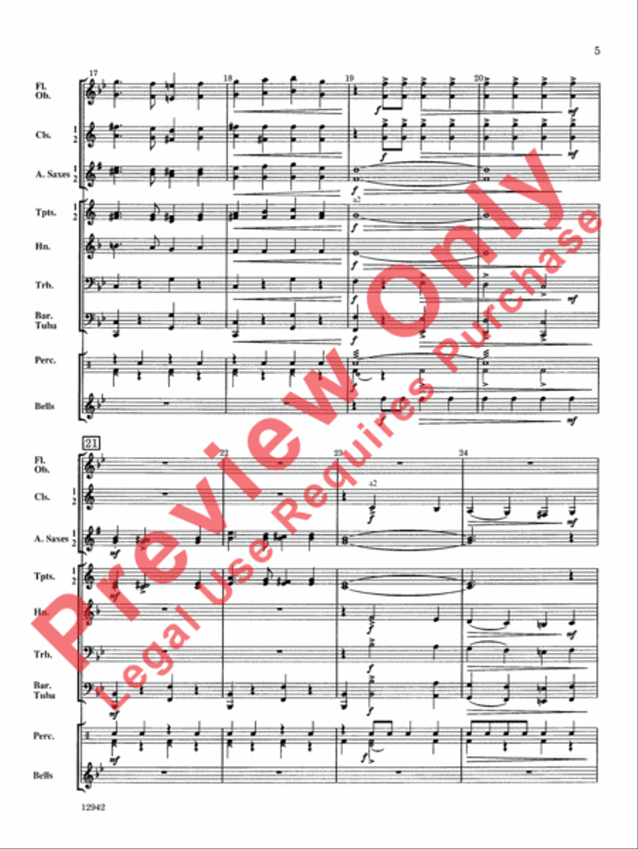 March to the Big Top Concert Band scores gallery preview page 6