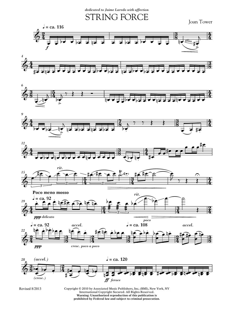 String Force Violin Solo scores gallery preview page 1