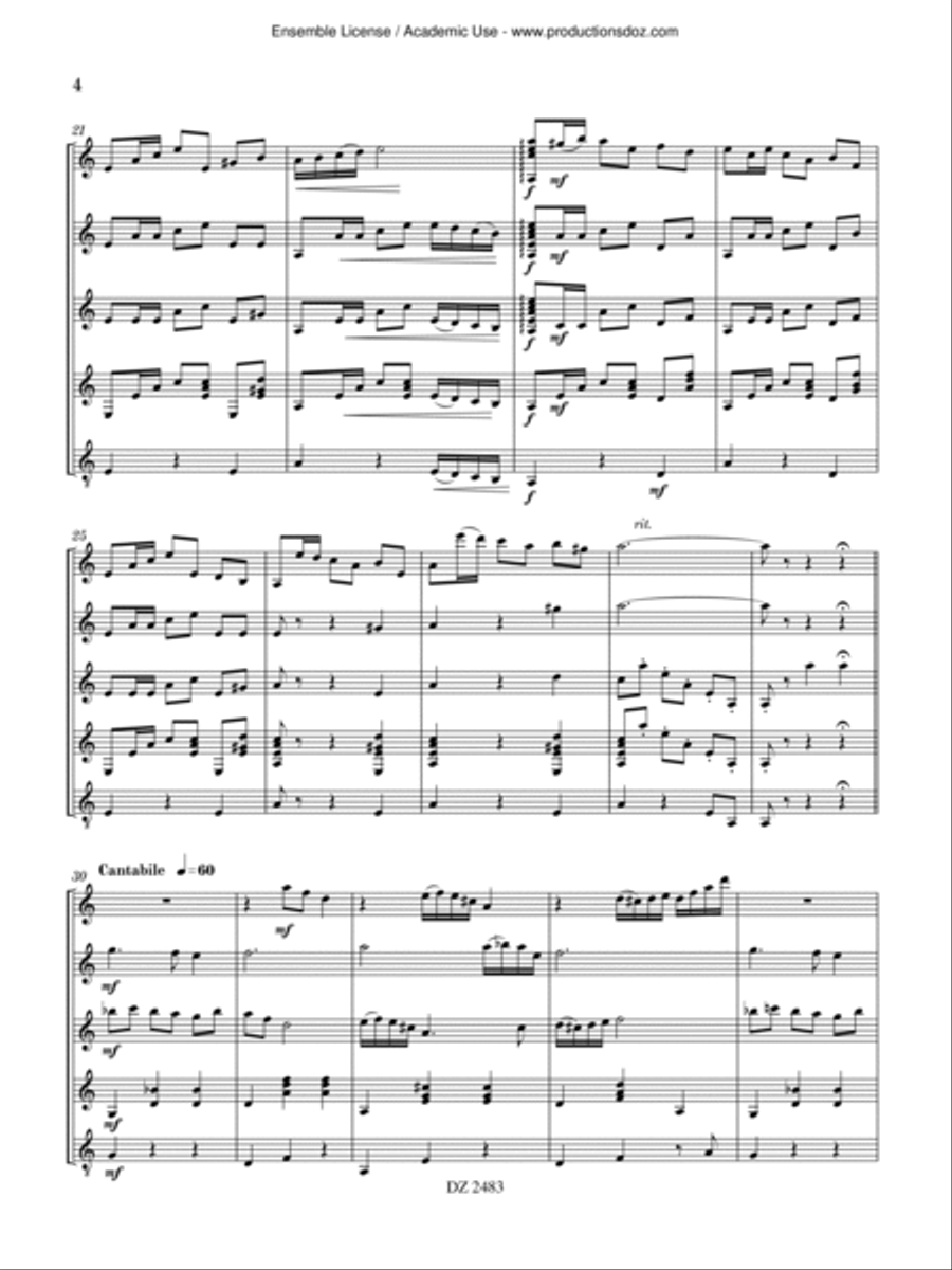 Boléro No. 1 Guitar Ensemble scores gallery preview page 4