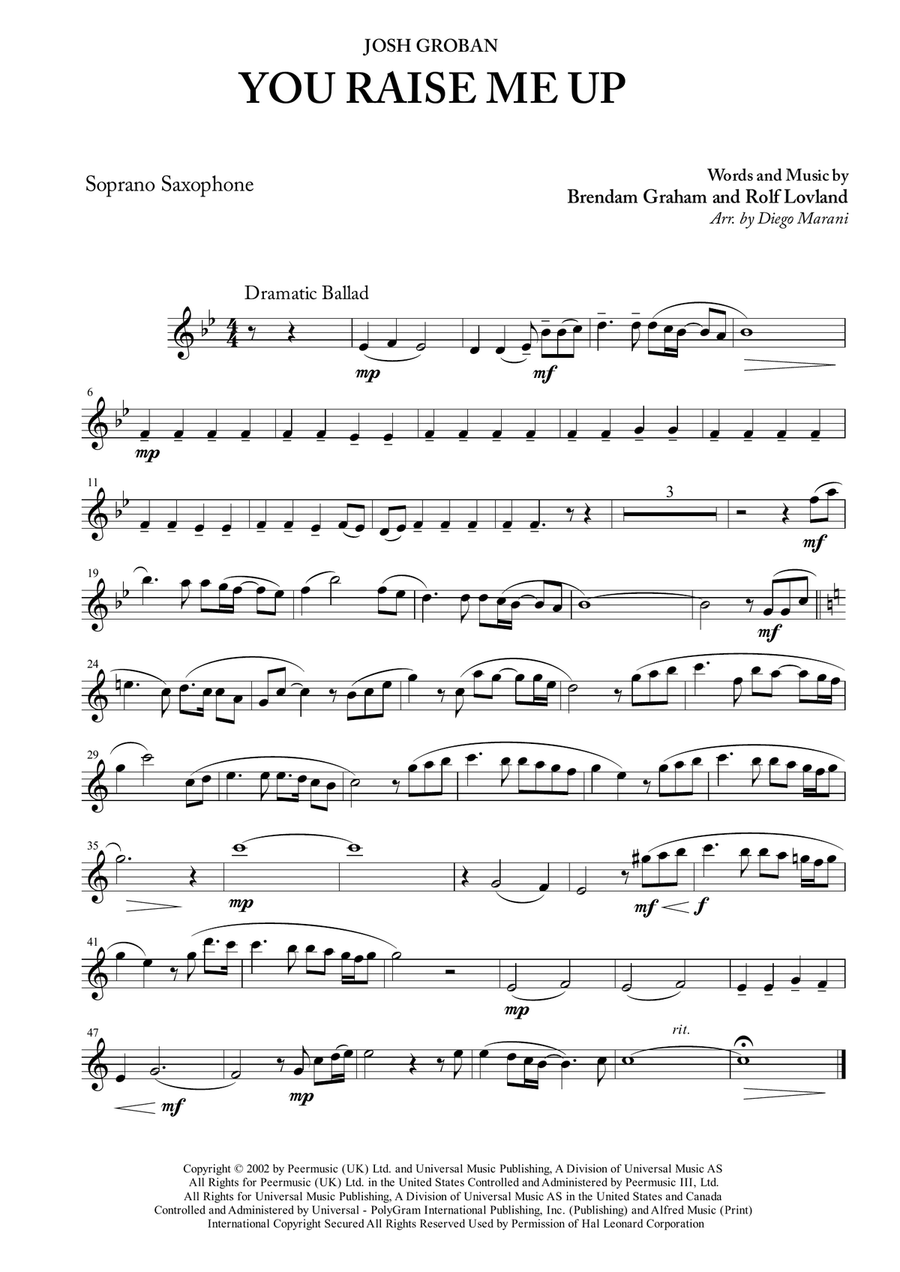 You Raise Me Up Woodwind Quartet scores gallery preview page 1