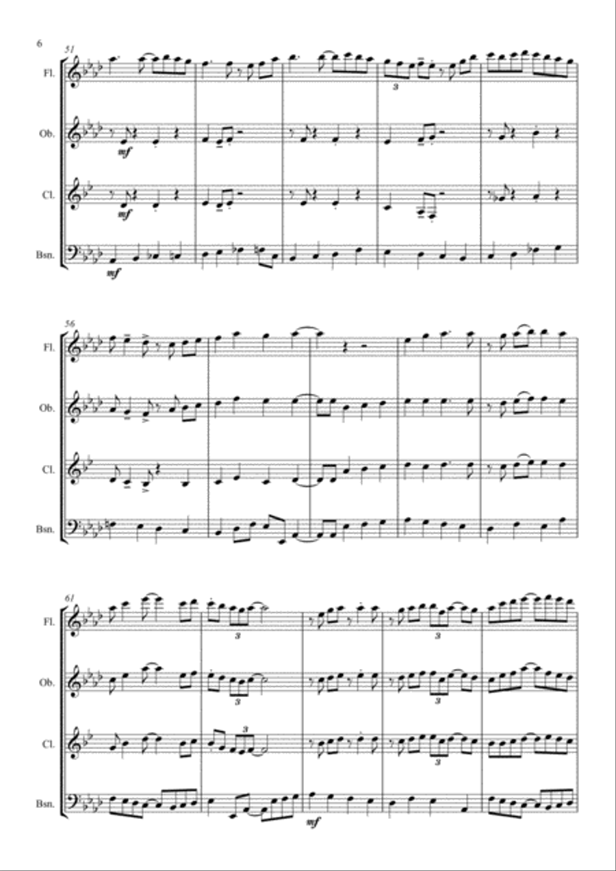 That Christmas Swing Thing... - for Woodwind Quartet Woodwind Quartet scores gallery preview page 6