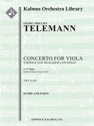 Concerto for Viola in G, TWV 51:G9