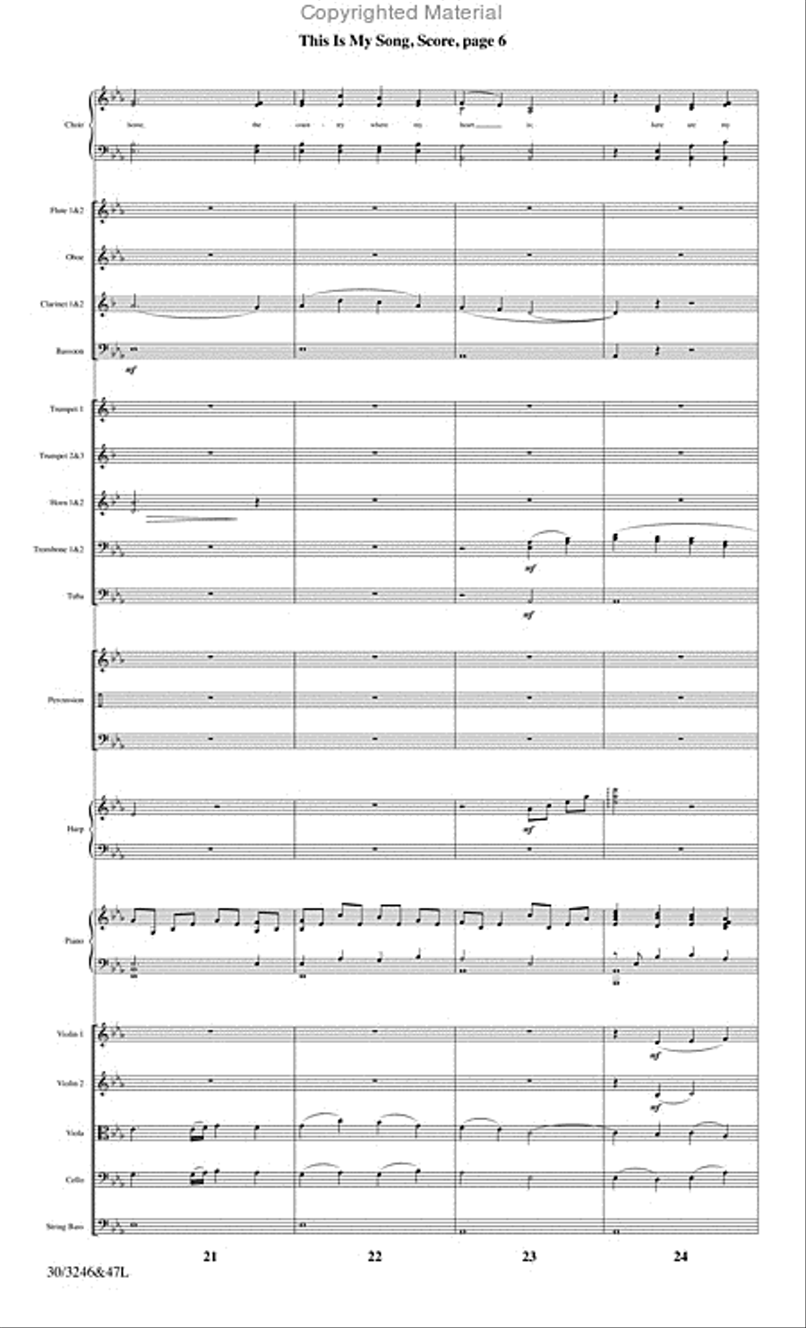 This Is My Song - Orchestral Score and Parts Choir scores gallery preview page 9