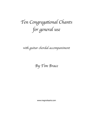 Book cover for Ten Congregational Chants - short songs with chords