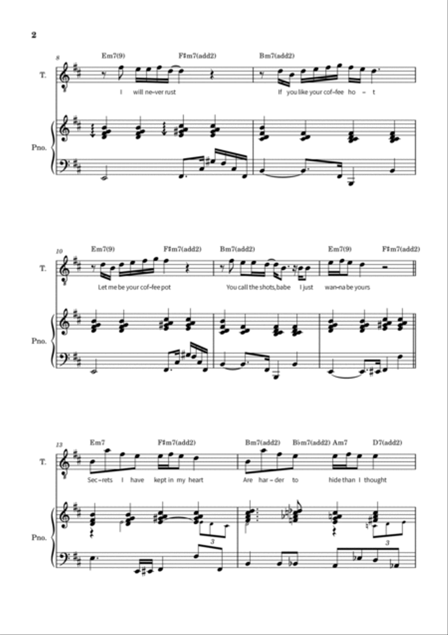 I Wanna Be Yours Voice scores gallery preview page 2