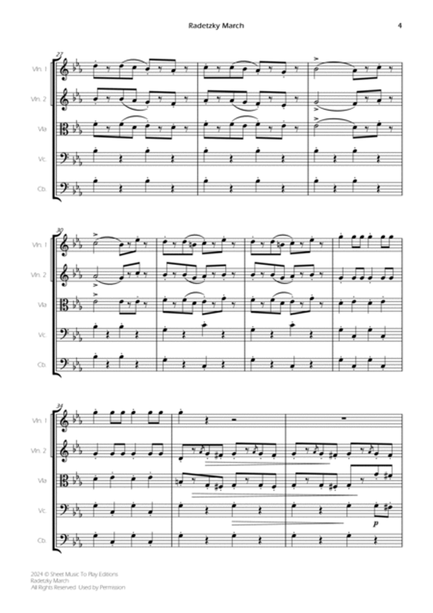 Radetzky March - String Orchestra (Full Score) - Score Only image number null