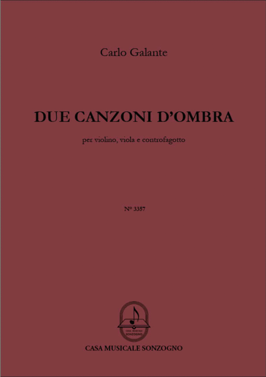 Due Canzoni D'ombra Bassoon scores gallery preview page 1