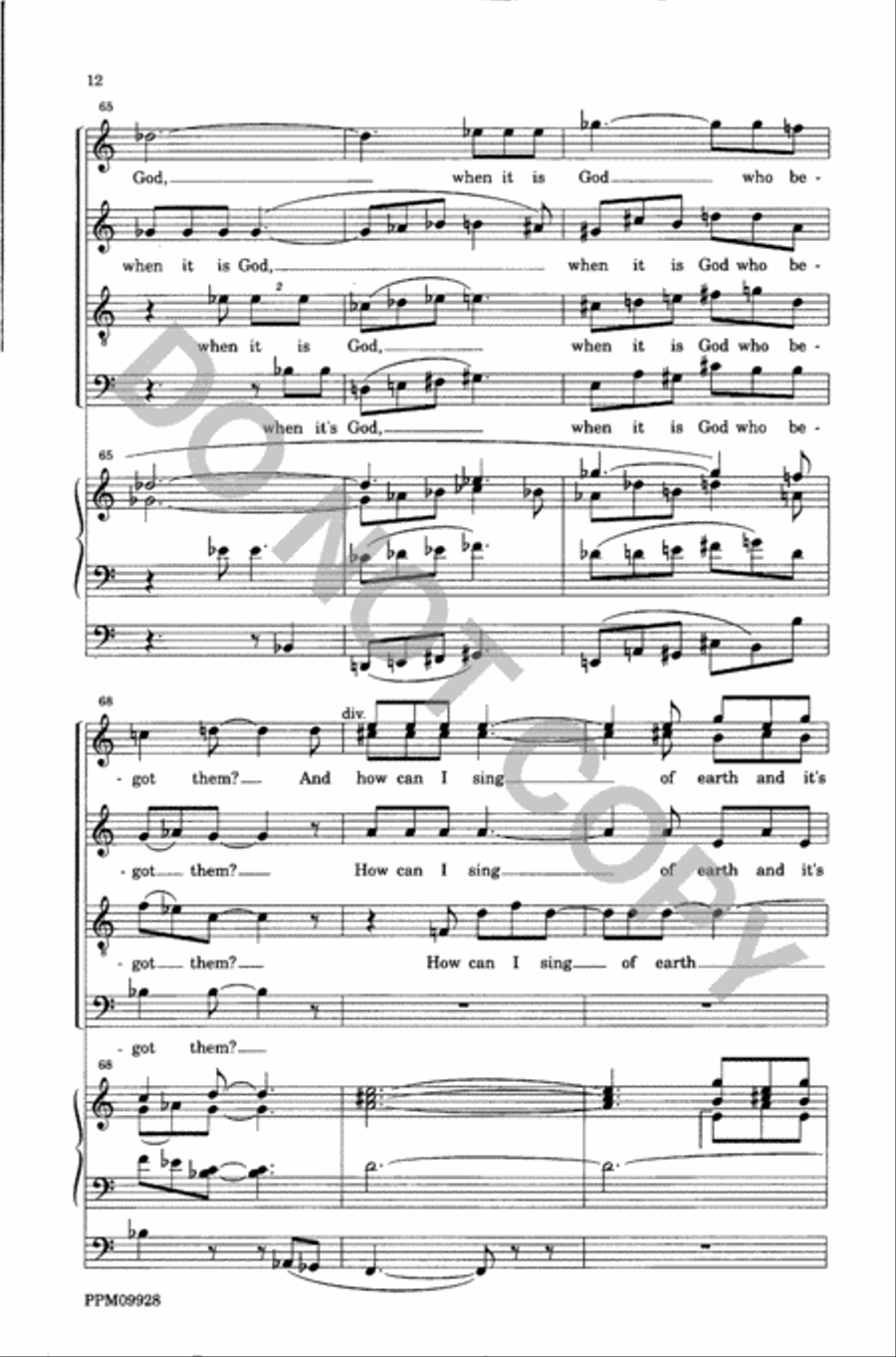 It is to God I Shall Sing Divisi scores gallery preview page 13