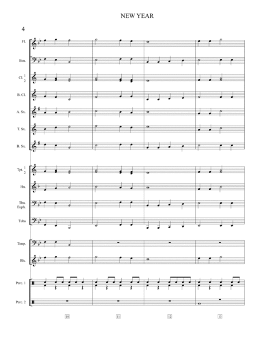New Year - S.R. Level 1/2 Concert Band scores gallery preview page 4