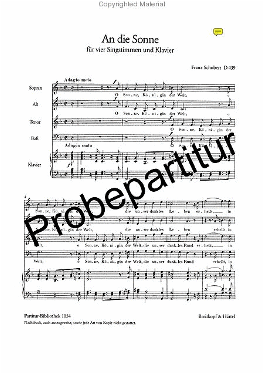 An die Sonne D 439 An die Sonne D 439 Choir scores gallery preview page 2