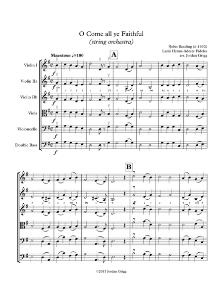 O Come all ye Faithful (string orchestra)