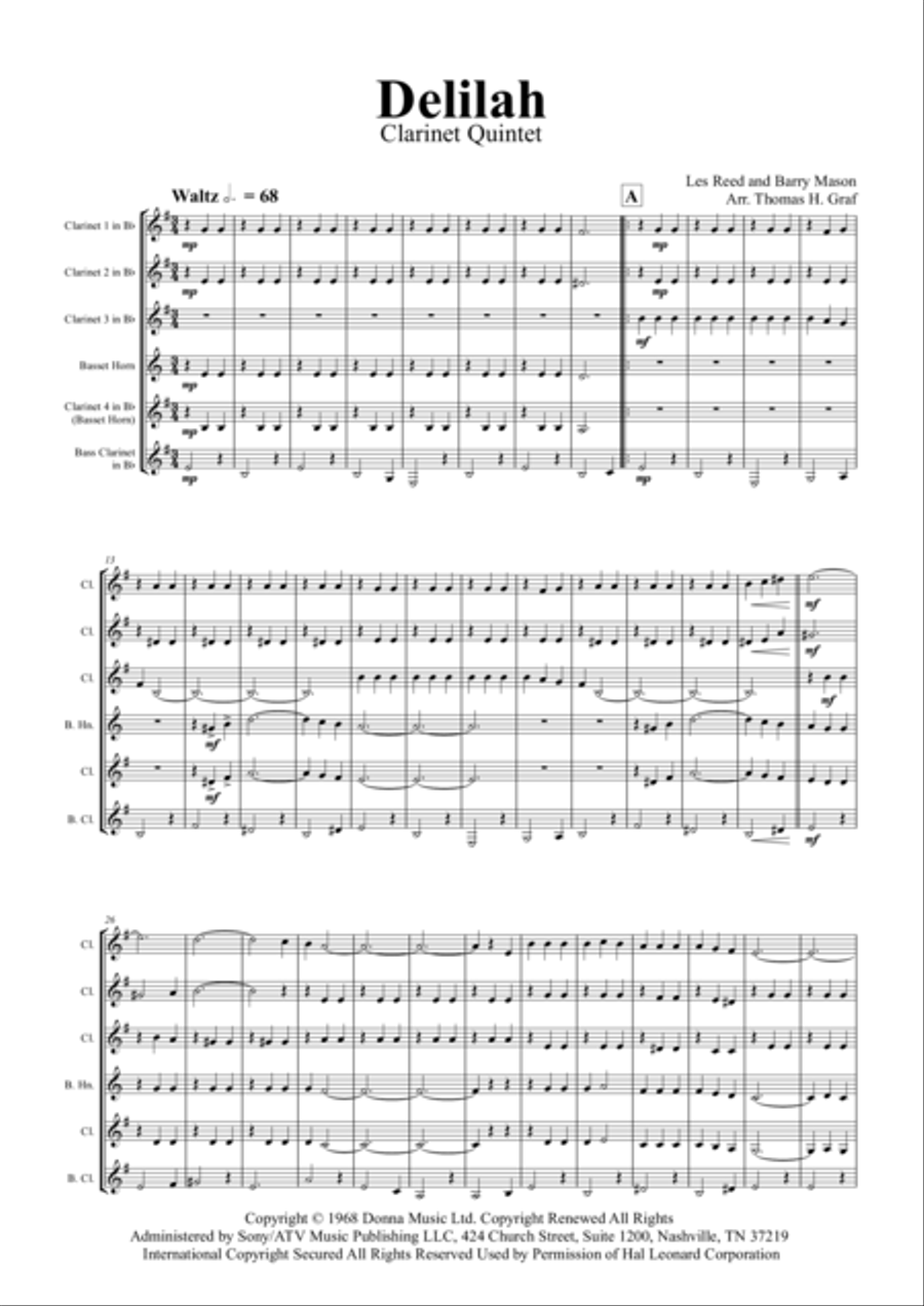 Delilah Woodwind Ensemble scores gallery preview page 2