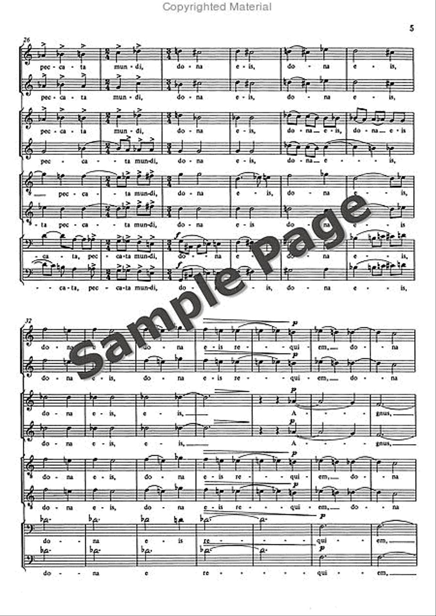 Agnus Dei (1981) Divisi scores gallery preview page 6
