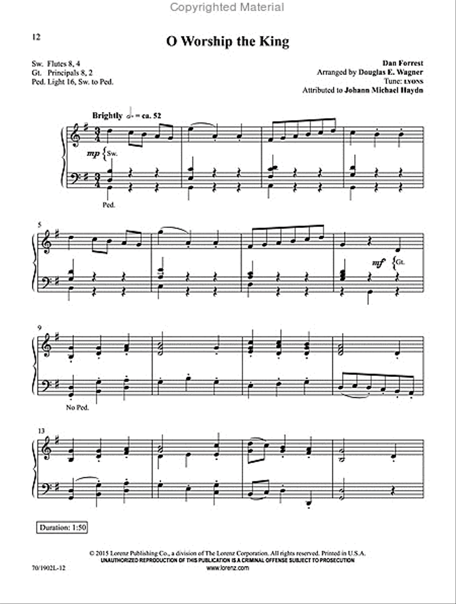 Music for Worship Music for Worship Organ Solo scores gallery preview page 6