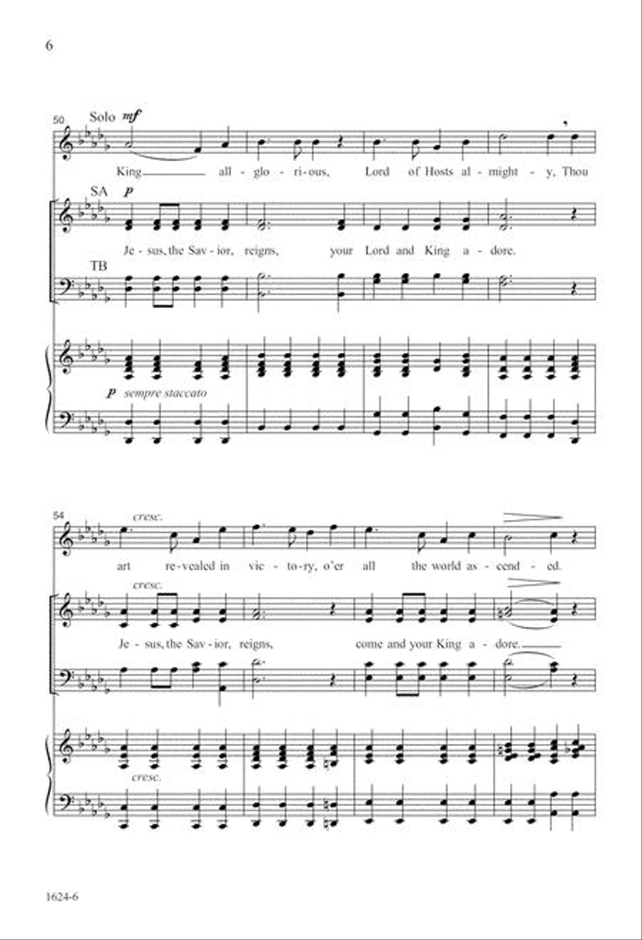King All-Glorious King All-Glorious 4-Part scores gallery preview page 6