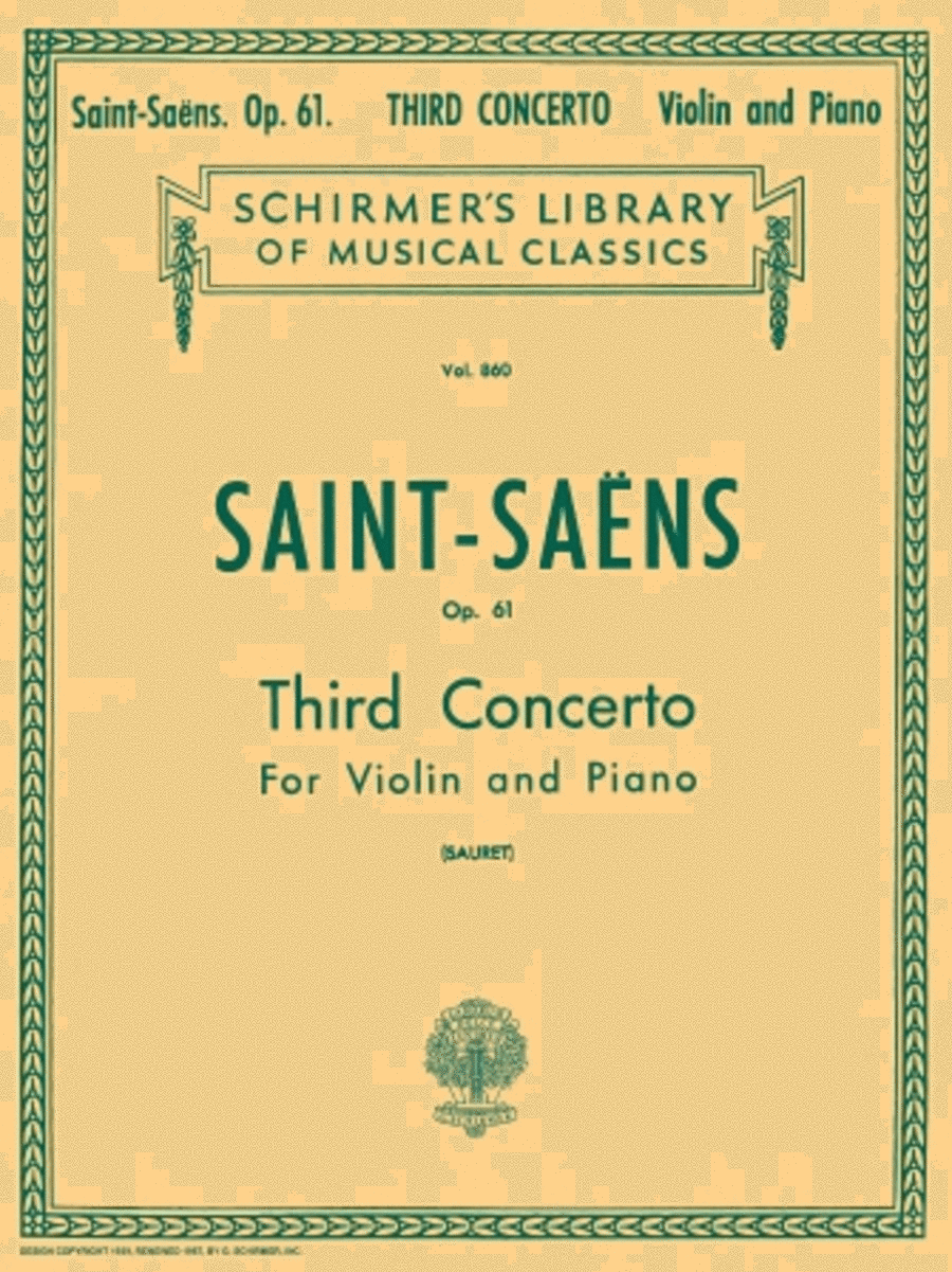 Third Concerto in B Minor, Op. 61 Violin Solo scores gallery preview page 1