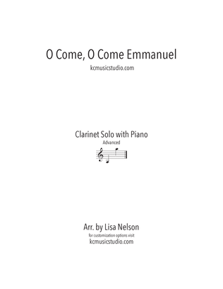 O Come, O Come Emmanuel Clarinet Solo with Piano Accompaniment