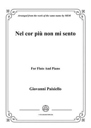 Paisiello-Nel cor più non mi sento,for Flute and Piano