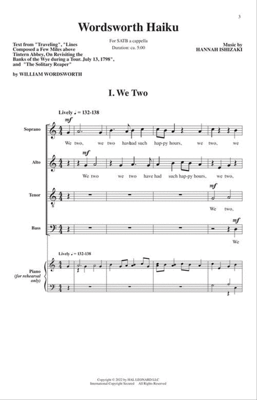A Wordsworth Haiku 4-Part scores gallery preview page 4