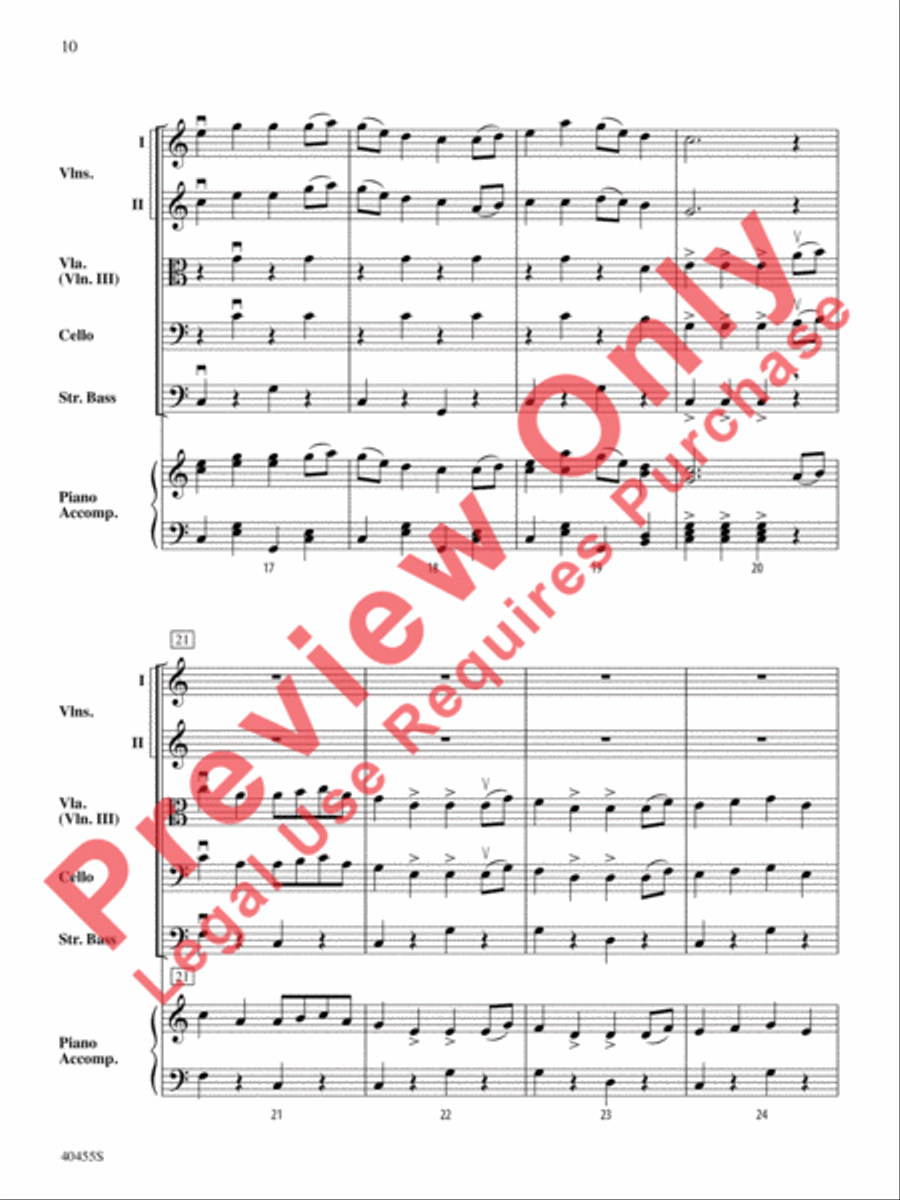 Forest Hills Folk Suite String Orchestra scores gallery preview page 11