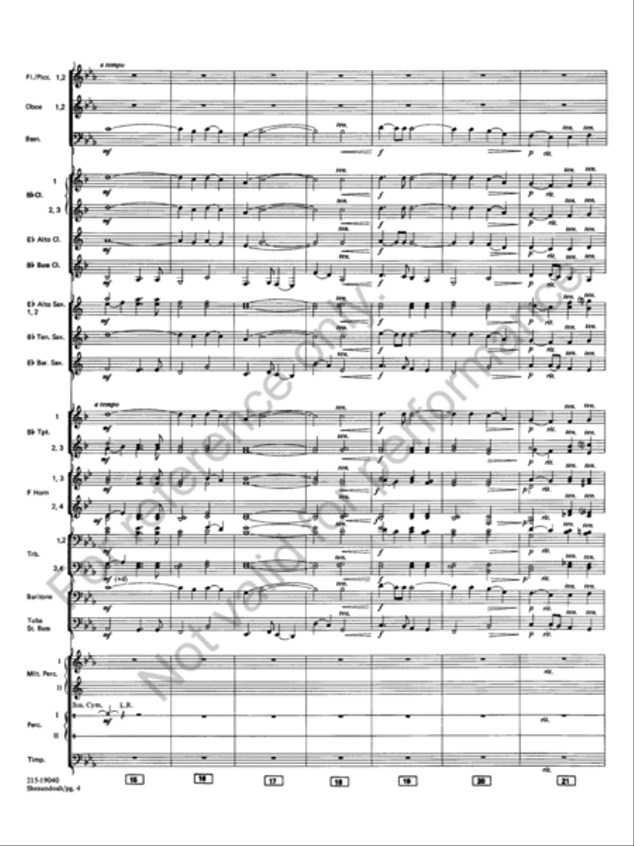 Shenandoah Concert Band scores gallery preview page 6