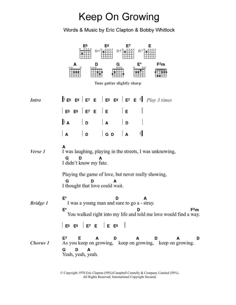 Keep On Growing Keep On Growing Electric Guitar scores gallery preview page 1