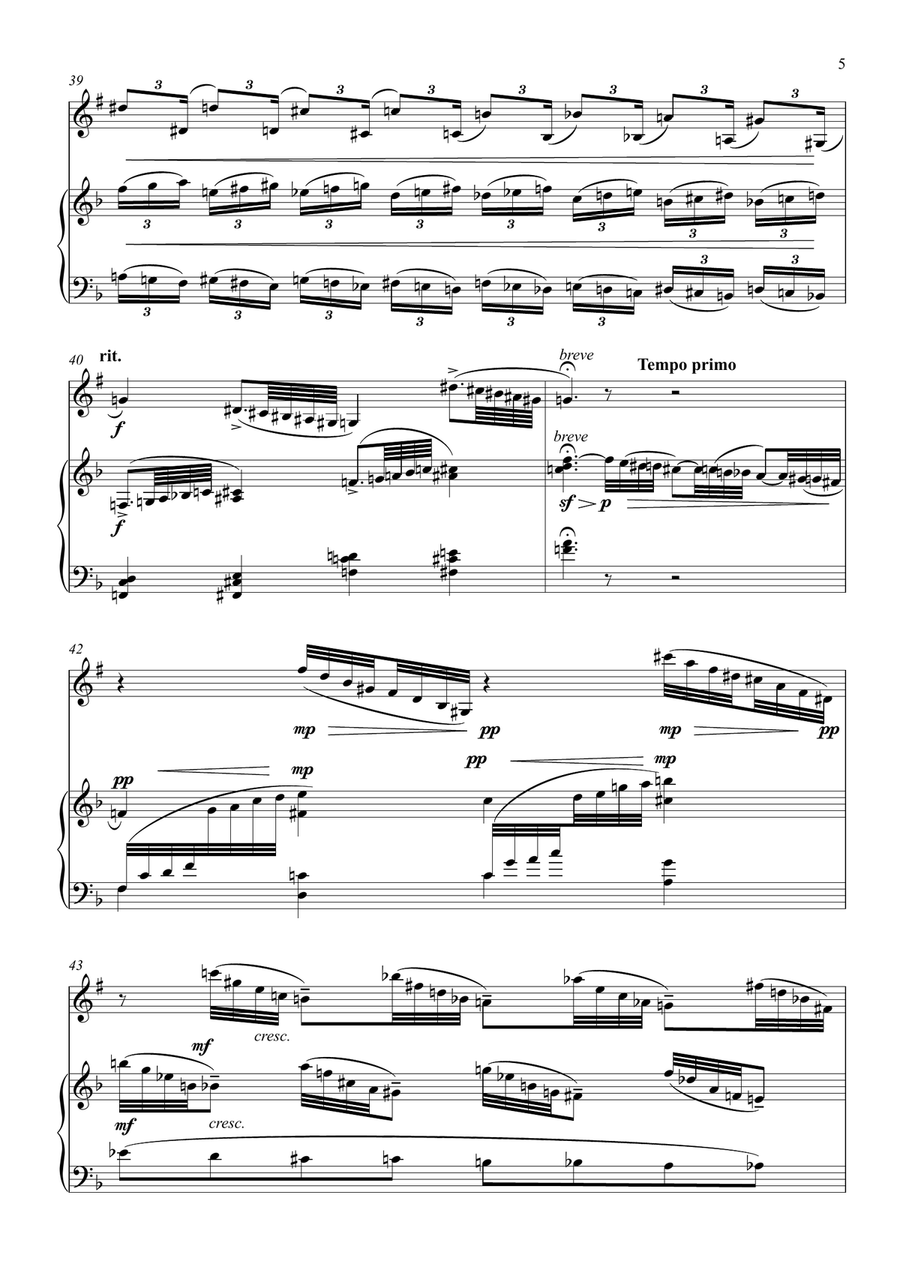 Autumn Leaves (for B flat clarinet and piano) B-Flat Clarinet scores gallery preview page 5