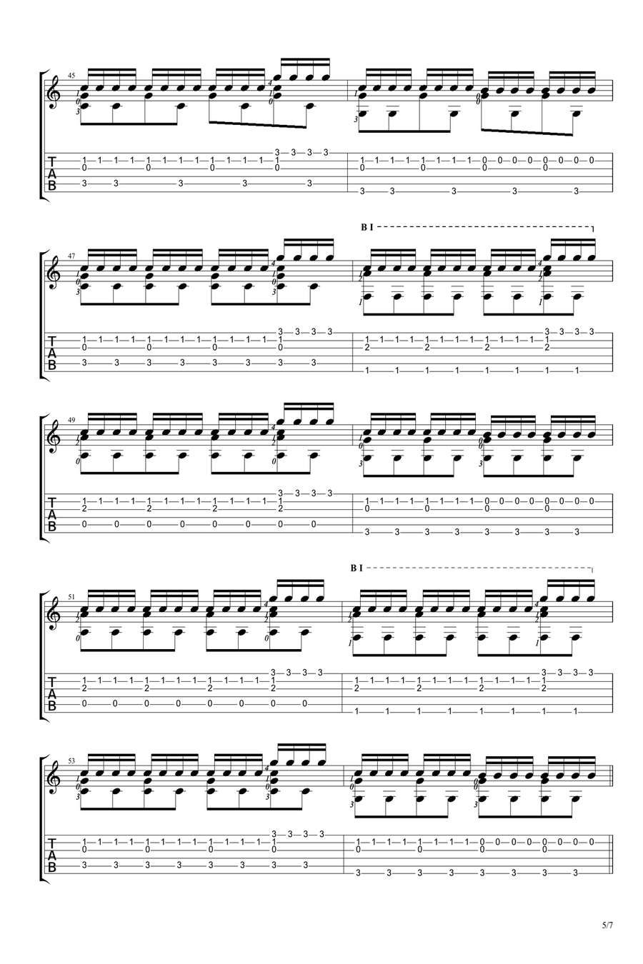 Fix You Guitar Solo scores gallery preview page 5