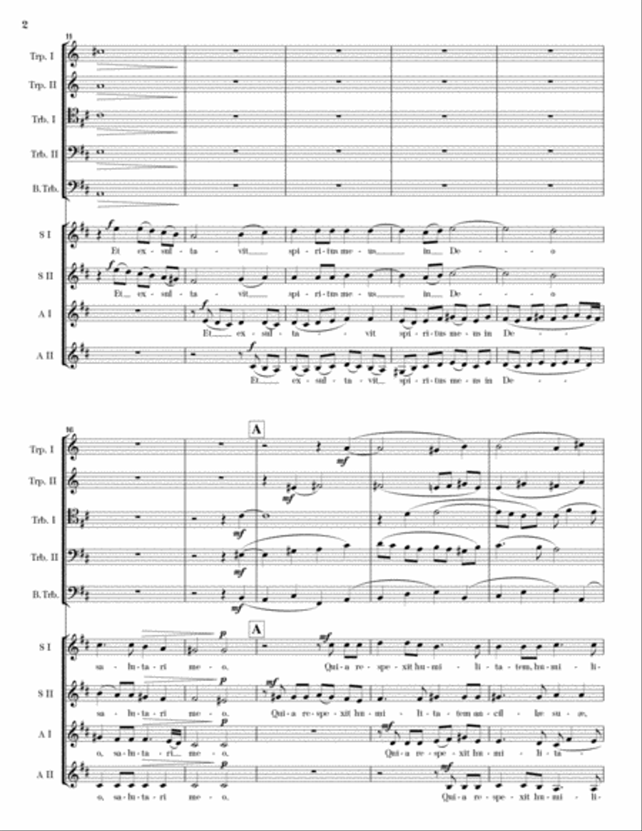 Magnificat (Full Score, SSAA and Brass Ensemble) SSAA scores gallery preview page 4
