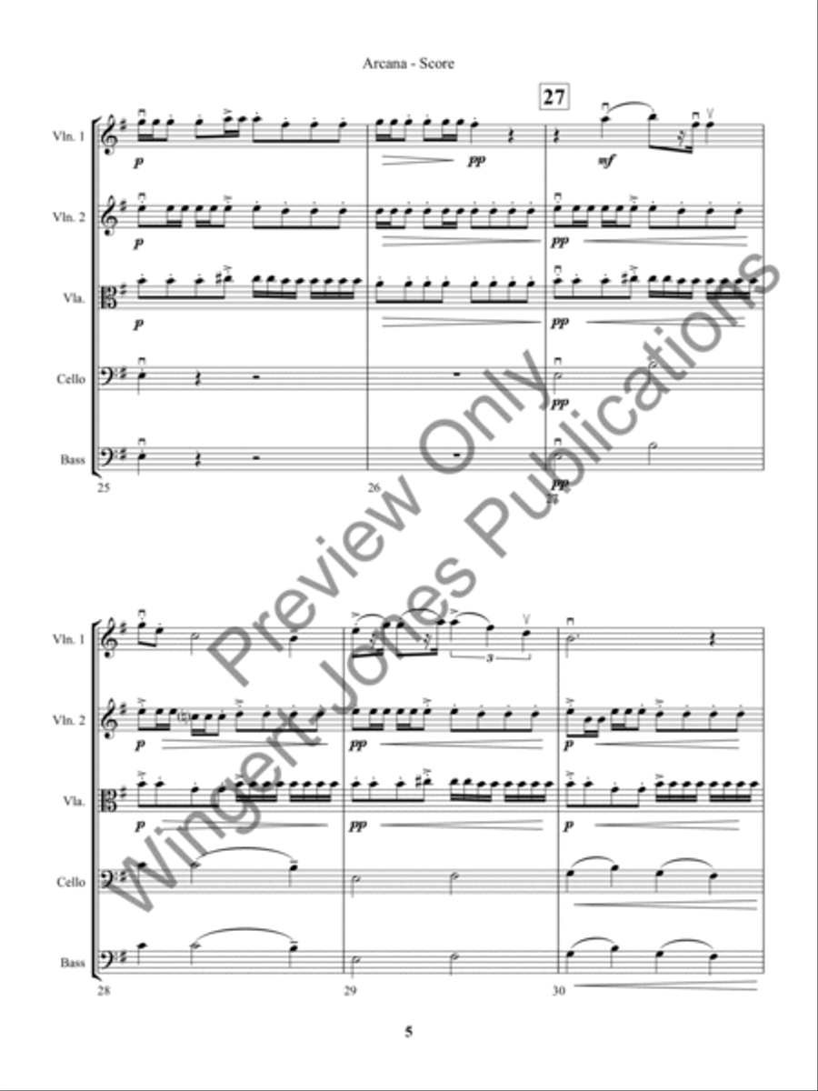 Arcana (Score) Arcana (Score) String Orchestra scores gallery preview page 8