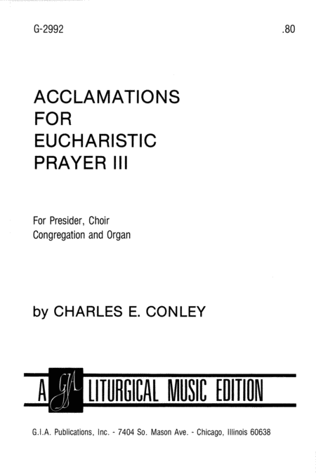 Acclamations for Eucharistic Prayer III