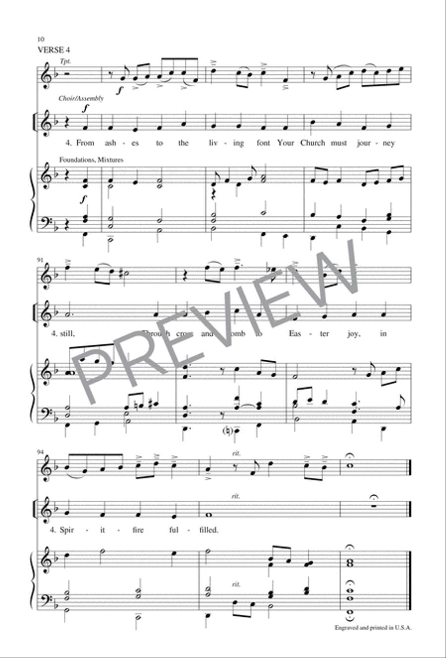 From Ashes to the Living Font 4-Part scores gallery preview page 11