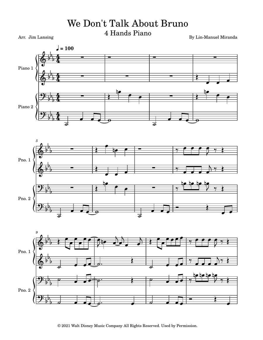 We Don't Talk About Bruno Piano Method scores gallery preview page 2