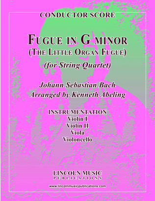 Book cover for Bach - Fugue in G minor - “Little Organ Fugue” (for String Quartet)
