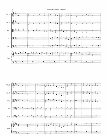 Mozart Sonata Theme--Score image number null