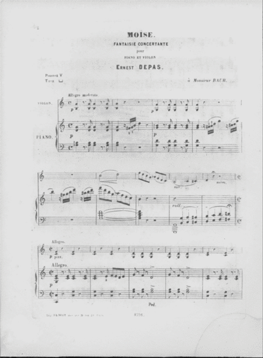 Moise Fantaisie Concertante pour Piano et Violon Flute scores gallery preview page 4