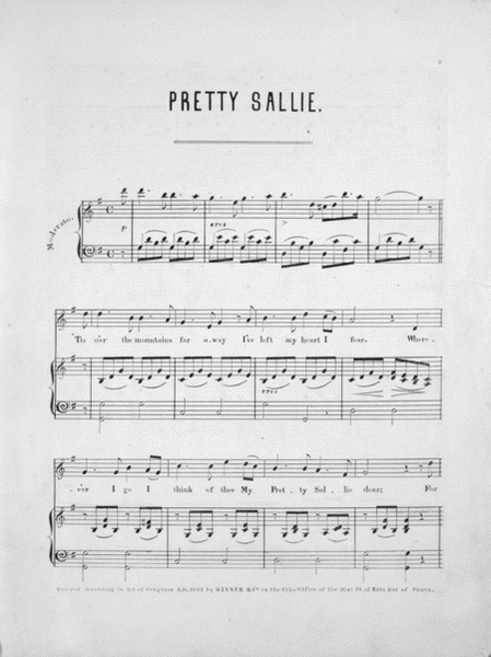 Pretty Sallie. Popular Ballad