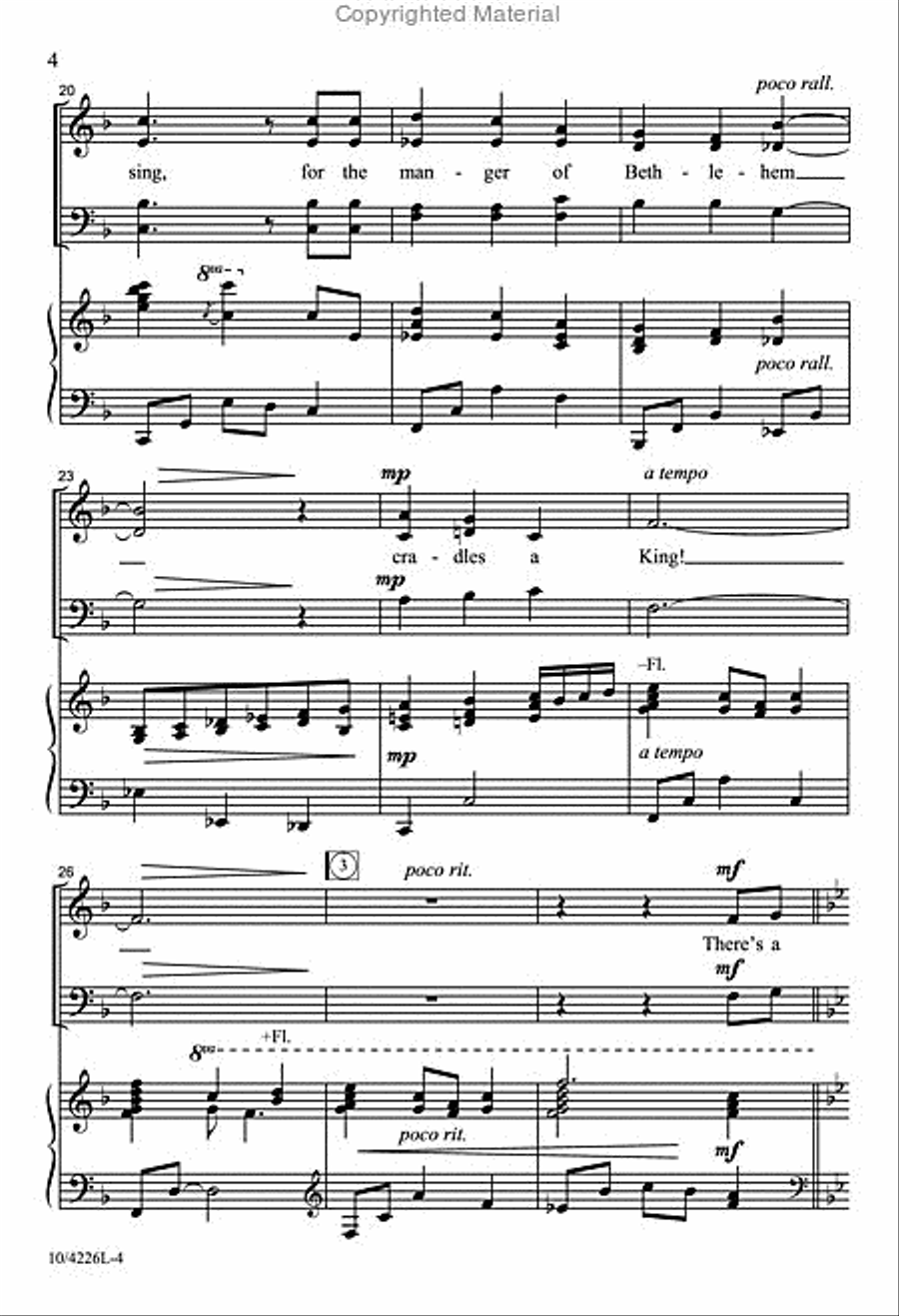There's a Song in the Air 4-Part scores gallery preview page 4