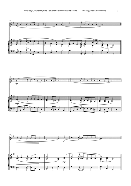 18 Gospel Hymns Vol.2 for Solo Violin and Piano