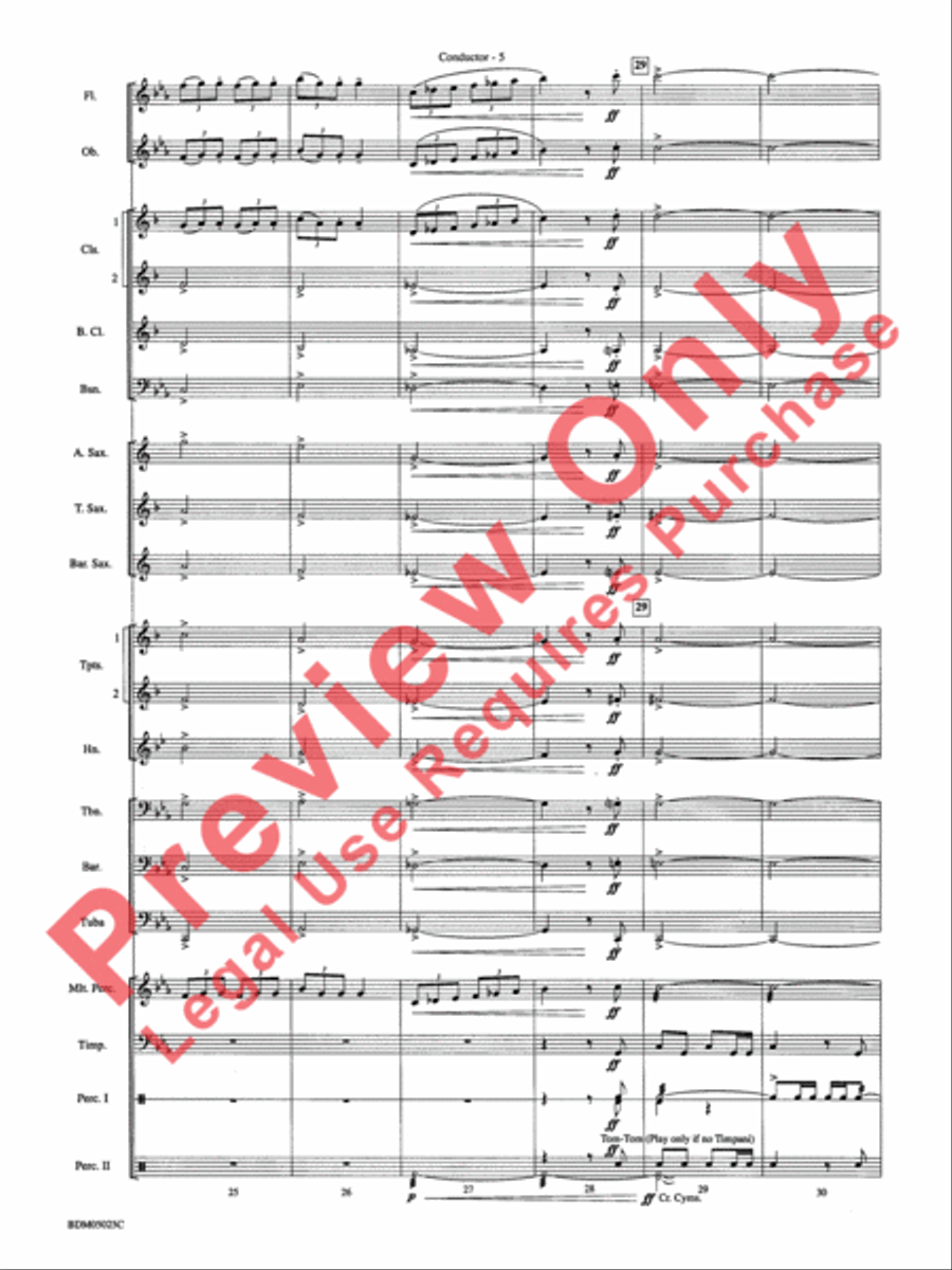 Fanfare for a New Age Concert Band scores gallery preview page 8