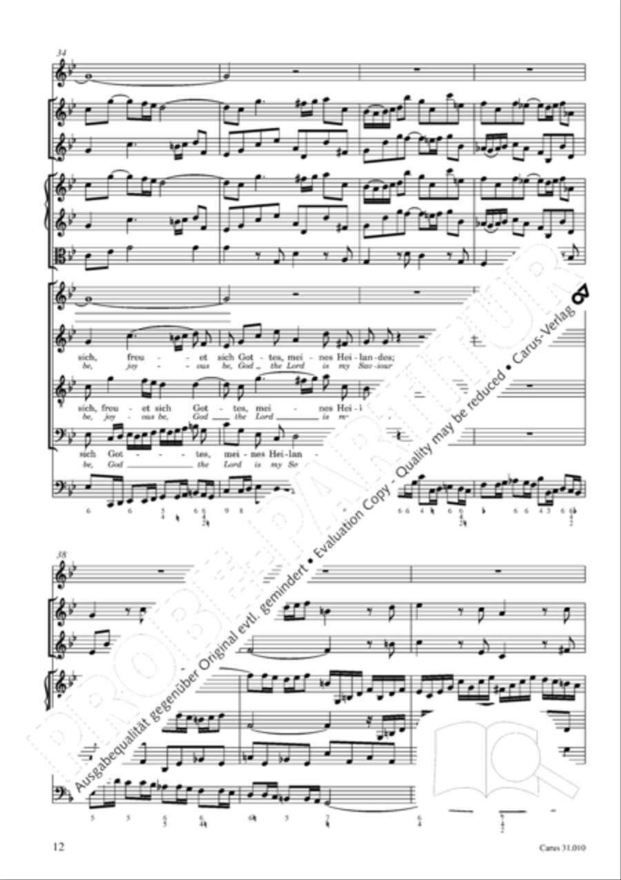 Magnify the Lord, my soul (Meine Seel erhebt den Herren) 4-Part scores gallery preview page 8