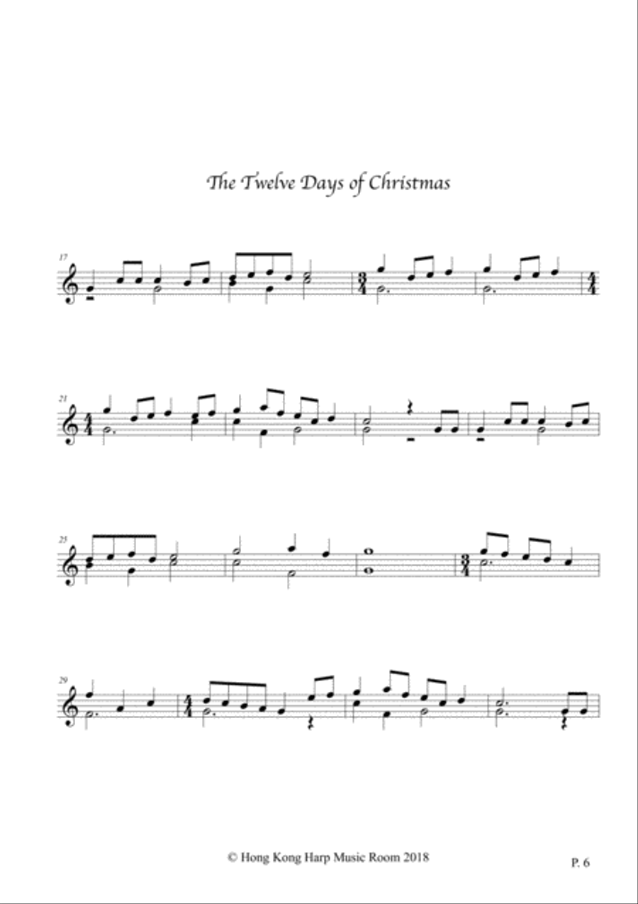 Christmas Songs (Volume 4) - 12 String Harp Harp scores gallery preview page 6