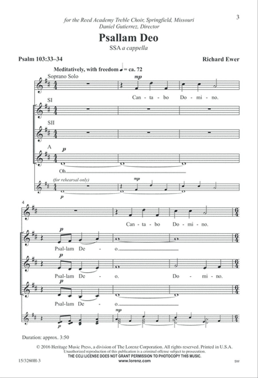 Psallam Deo Psallam Deo SSA scores gallery preview page 3