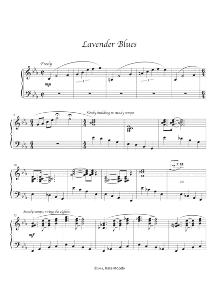 Lavender Blues - solo piano