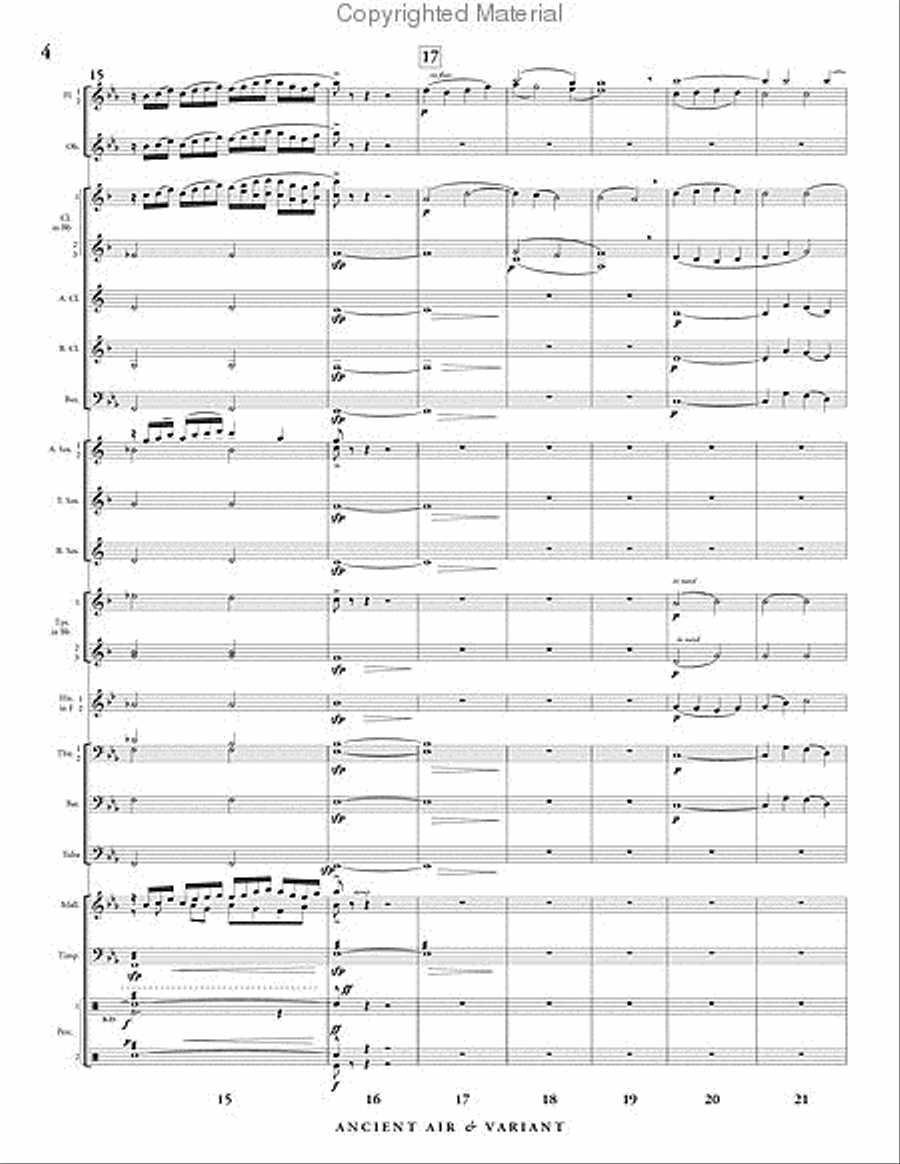 Ancient Air & Variant Concert Band scores gallery preview page 5