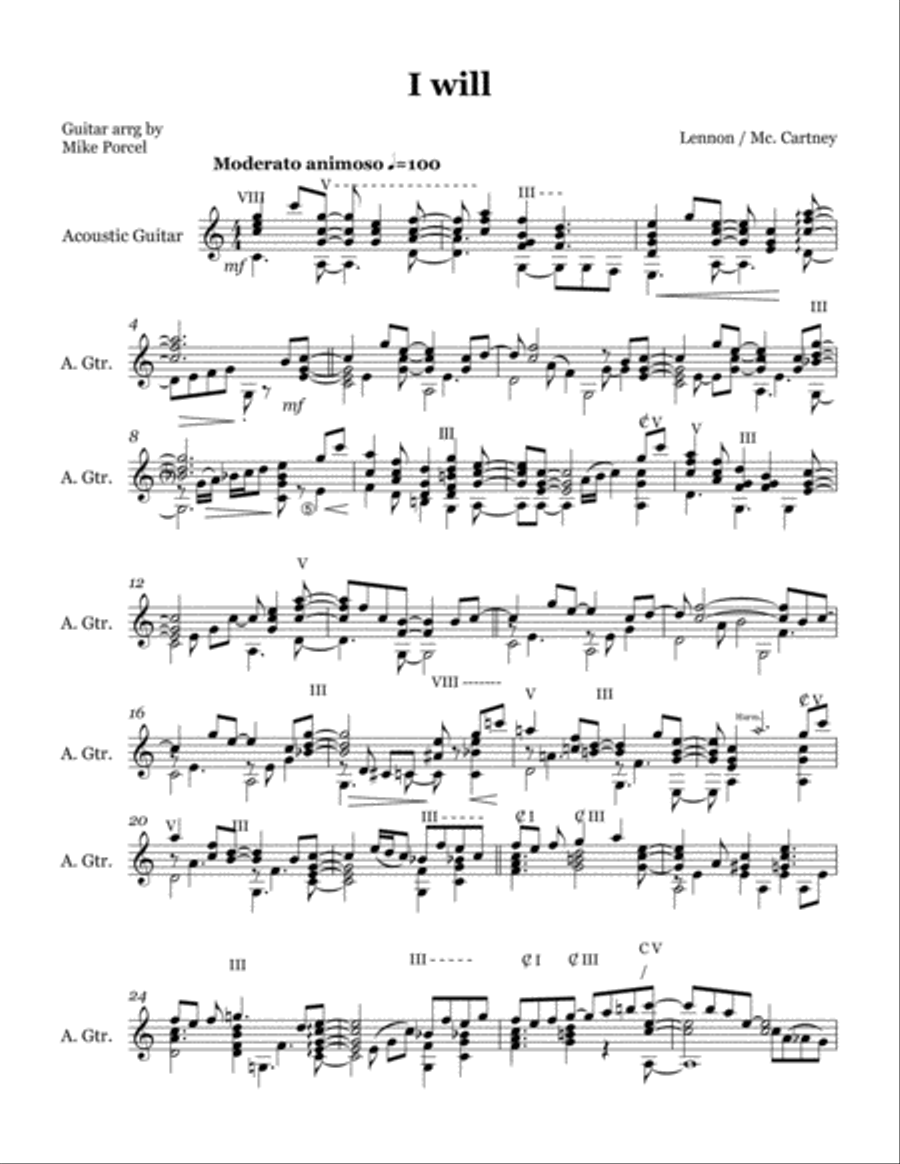 I Will I Will Guitar Solo scores gallery preview page 2