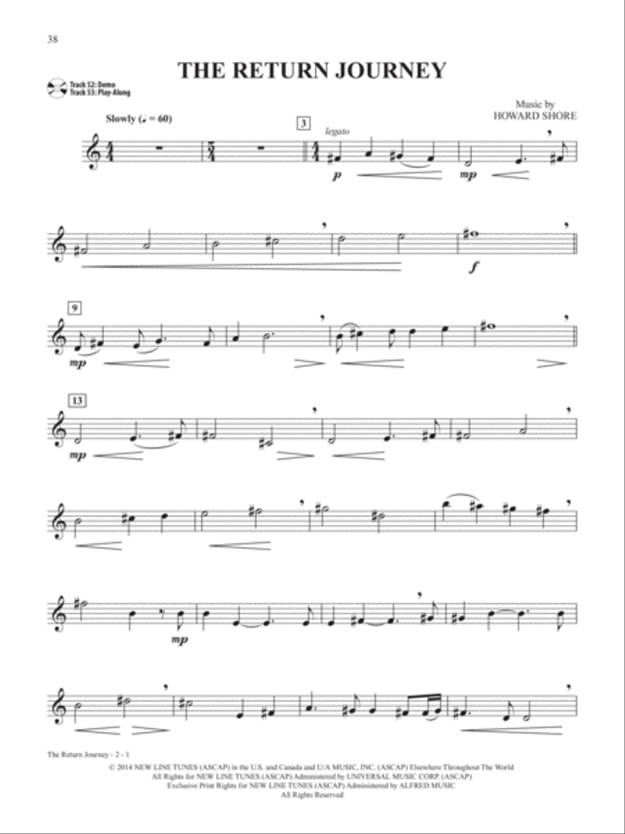 The Hobbit -- The Motion Picture Trilogy Instrumental Solos Tenor Saxophone scores gallery preview page 5